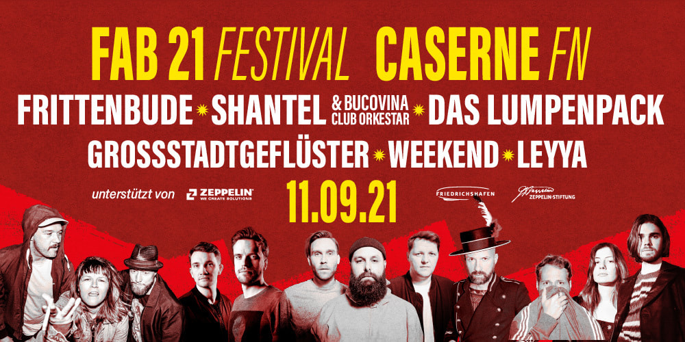 Tickets FAB Festival 2021: Festival Samstag - Teil 1,  in Friedrichshafen